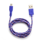 Разъем micro-USB синий YB-2 105 см для iPHONE iPAD