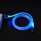 Разъем micro-USB синий, светящийся(CBL710-UMU-10BU) WIIIX 1м