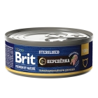 Брит Premium by Nature консервы с мясом перепёлки для стерилизованных кошек