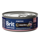 Брит Premium by Nature консервы с мясом индейки д/кошек с чувствительным пищеварением