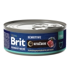 Брит Premium by Nature консервы с мясом ягнёнка д/кошек с чувствительным пищеварением