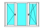 Пластиковое окно Rehau GRAZIO (трехстворчатое)