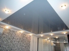 Серый двухуровневый натяжной потолок 