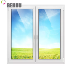 Двустворчатое окно ПВХ Rehau Delight (1300 мм x 1400 мм)