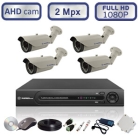 Комплект видеонаблюдения - 4 уличных Full HD камеры AHD 1080P/2Mpx