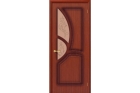 Межкомнатная дверь в шпоне файн-лайн «Греция», (цвет Ф-15 Макоре)