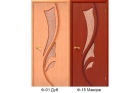 Межкомнатная дверь в шпоне файн-лайн «Эксклюзив», (цвет Ф-01 Дуб, Ф-15 Макоре)