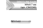 Метчик машинный винтовой CLEVELAND DIN371 PM TiAlN М4x0,7 мм (арт. C843240)