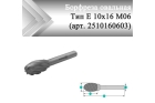 Борфреза овальная Rodmix Е 10 мм х 16 мм M06 насечка по алюминию (арт. 2510160603)