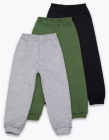 Брюки джоггеры комплект 3шт спортивные (хаки, серый, черный, серый меланж, зеленый)