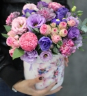 Букет цветов в шляпной коробке Кристина