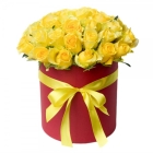 Букет желтых роз в коробке №8