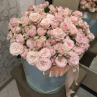 Букет розовых роз в коробке №6