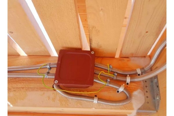 Прокладка кабеля/провода питающих сетей ( сеч.50-70 мм2 ) в коробе/лотке