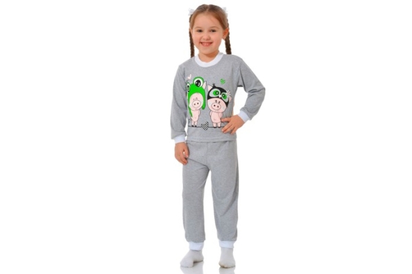 Детская пижама с принтом кулирка оптом