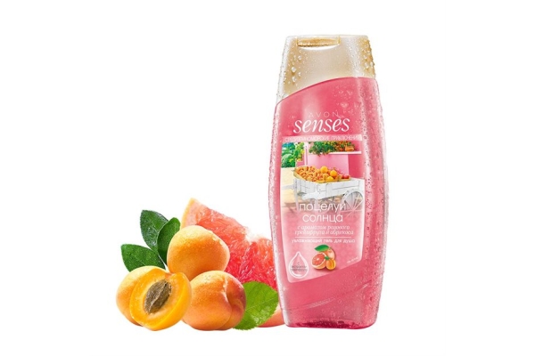 Увлажняющий гель для душа с ароматом розового грейпфрута и абрикоса "Средиземноморские приключения. Поцелуи солнца"