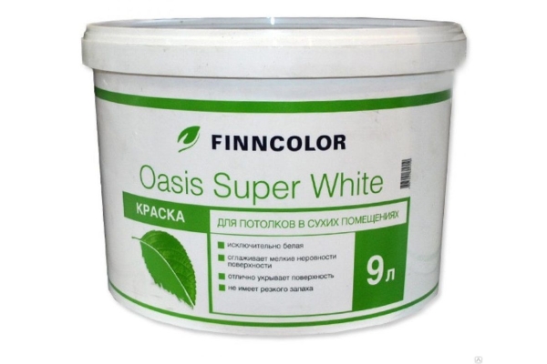 Краска для потолков «OASIS SUPER WHITE»