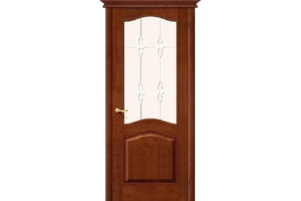 Межкомнатная дверь «Дверь М-7», массив сосны (цвет Т-06 Темный Лак)