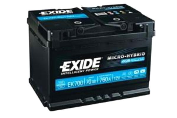 Стартерная аккумуляторная батарея арт: EXIDE EK700