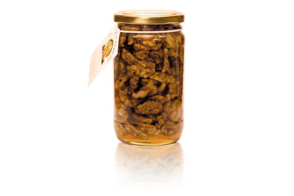Цветочный мёд с грецким орехом «Горшочек»