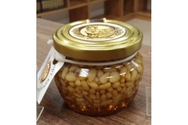 Цветочный мед с кедровым орехом «Горшочек»