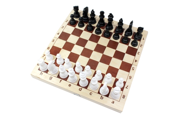 Игра настольная Шахматы и шашки Десятое королевство походные пластиковые, с деревянной доской 29*29см