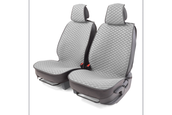 Накидка на сиденье материал fiberflax (лен) серая CarPerfomance (2шт) "AUTOPROFI"