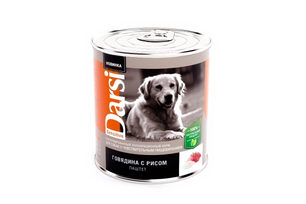 Дарси Консервы (паштет) д/собак с чувствительным пищеварением &quot;Говядина с рисом&quot;