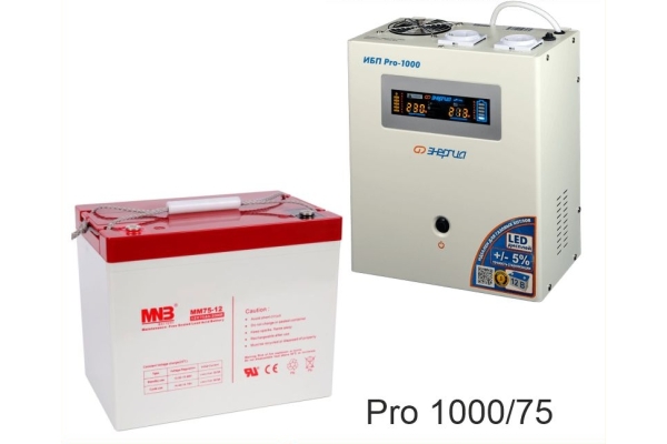 Энергия PRO-1000 + Аккумуляторная батарея MNB MМ75-12