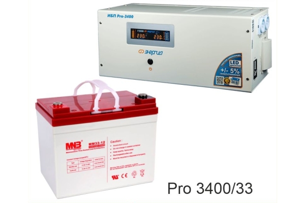 Энергия PRO-3400 + Аккумуляторная батарея MNB MМ33-12