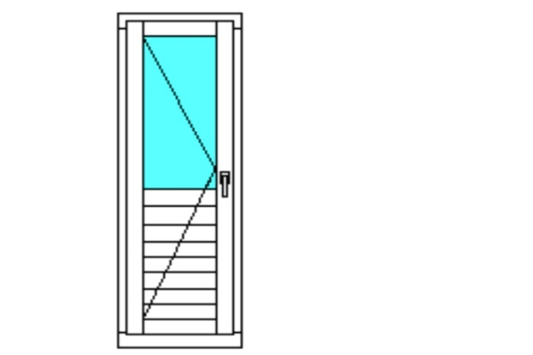 Балконная дверь Rehau Blitz New  (поворотная)
