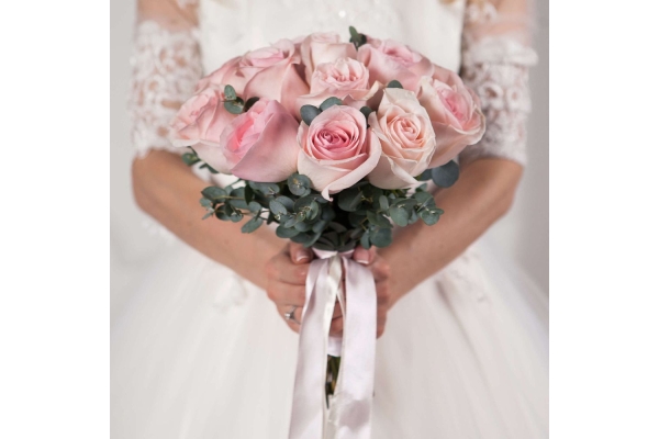 Свадебный монобукет из роз