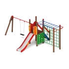 Детский игровой комплекс с горкой и качелями «Счастливое детство» ДИК 2.01.02 H=1200