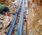 Прокладка наружного трубопровода водоснабжения
