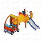 Детский игровой комплекс для дачи «Машинка с горкой 3» ДИК 1.03.1.03 Н 750