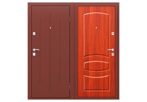 Дверь входная металлическая «Стройгост 7-2», (цвет Антик Медь/Итальянский орех)