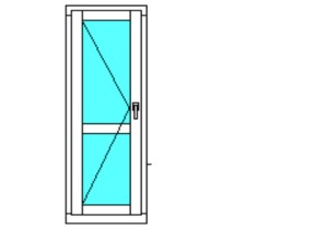 Балконная дверь ПВХ Schmitz 58  (со сплошным остеклением)