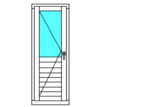 Балконная дверь ПВХ Schmitz 58  (поворотная)