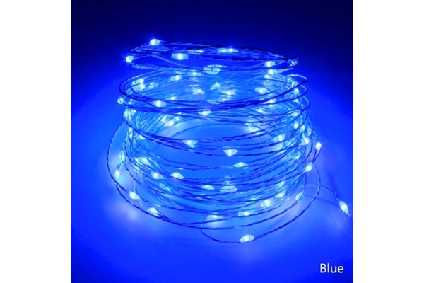 Гирлянда LED Нить 10 м с герметичным колпачком (синий)