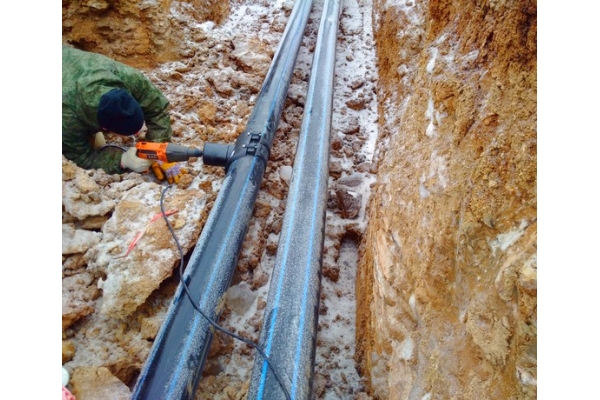 Прокладка наружного трубопровода водоснабжения