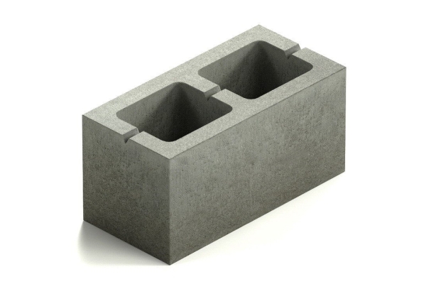 Блок бетонный двухпустотный