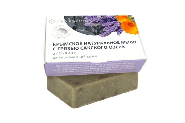 Крымское натуральное мыло на основе грязи Сакского озера «ANTI-акне»