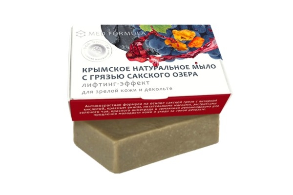 Крымское натуральное мыло на основе грязи Сакского озера «Лифтинг-эффект»