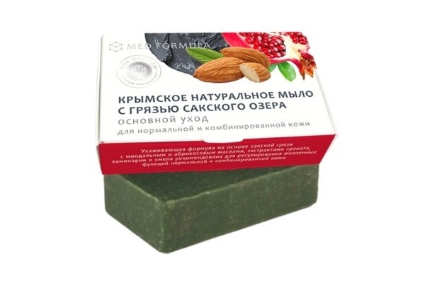 Крымское натуральное мыло на основе грязи Сакского озера «Основной уход»