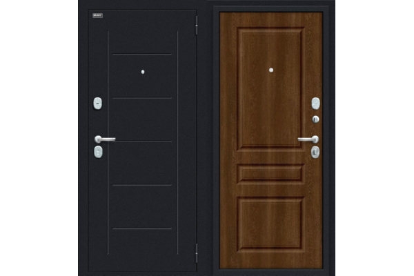 Дверь входная металлическая «Bravo R-2 Пик (117/С14)», (цвет Букле чёрное/Dark Barnwood)
