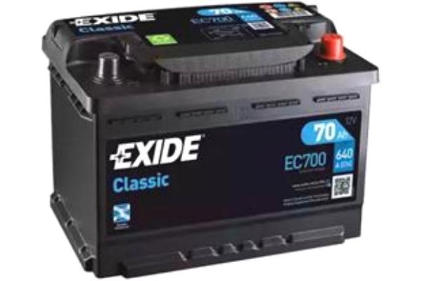 Стартерная аккумуляторная батарея арт: EXIDE _EC700