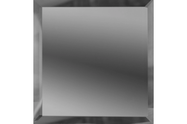 Зеркальная плитка с фацетом 10mm Квадрат Графит