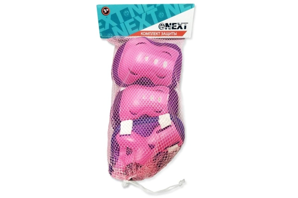Комплект защиты для коленей, локтей, запястий, р.S розовый арт.PRSET(AT)-MIX2-S