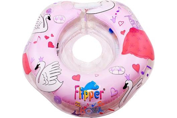 Надувной круг на шею FLIPPER с музыкой, розовый Roxy-Kids