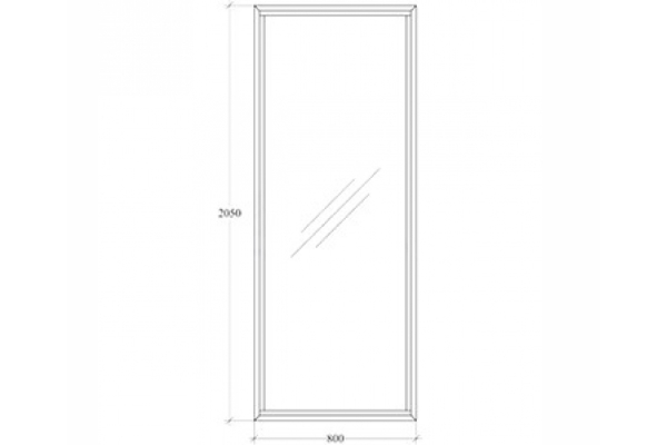 Алюминиевое белое окно 800x2050